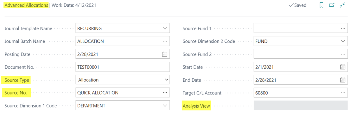 Advanced Allocations
