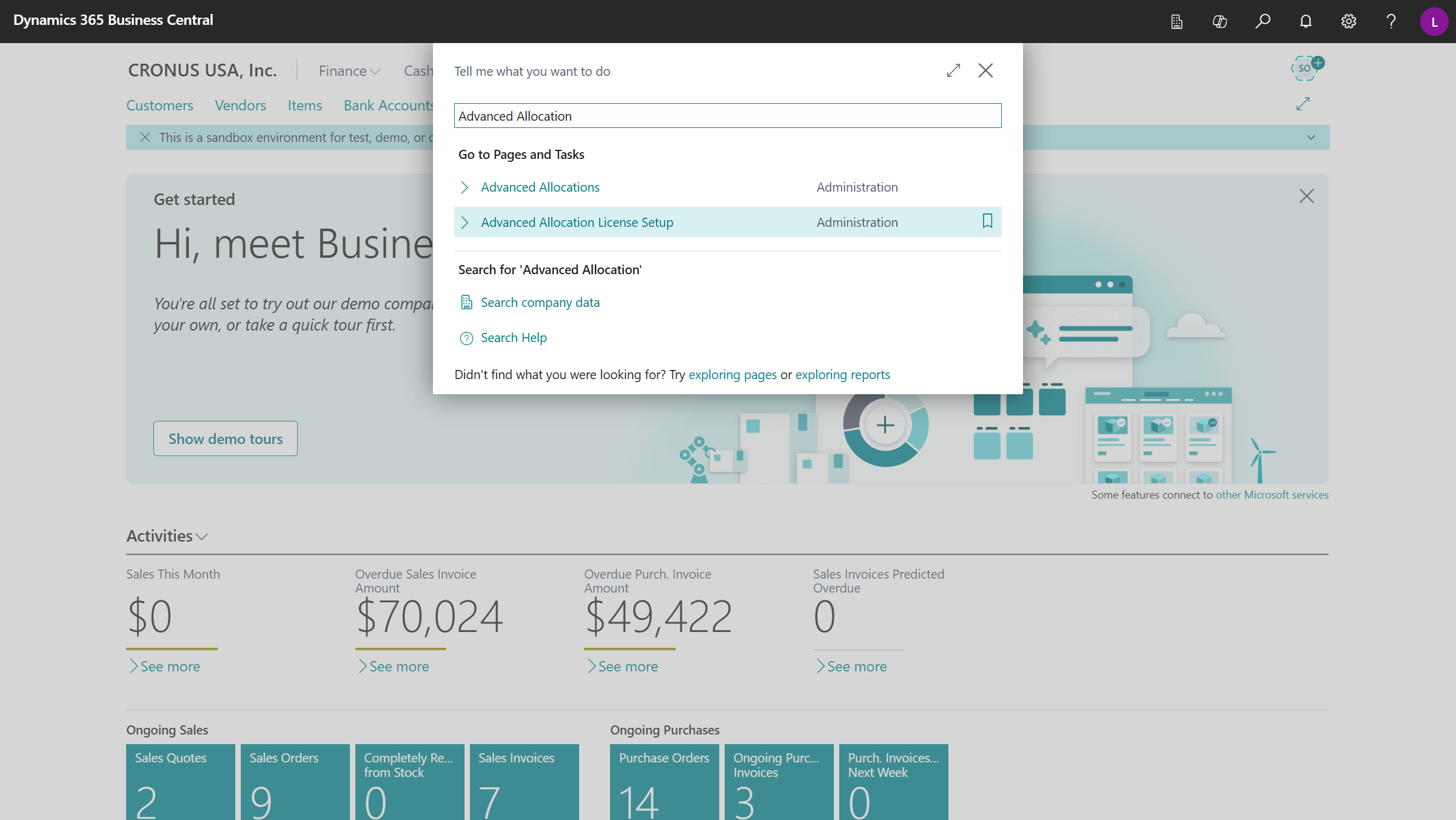 Advanced Allocations Installation