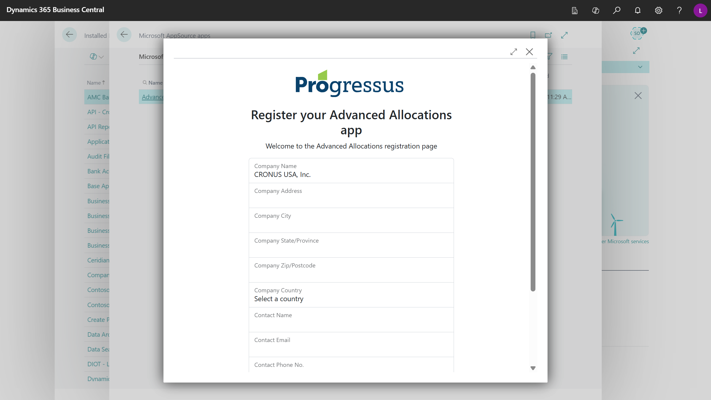 Advanced Allocations Installation
